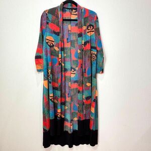 Vanite Couture Duster Jacket Women O/S Crinkle Plisse Avant Garde Art-to-Wear